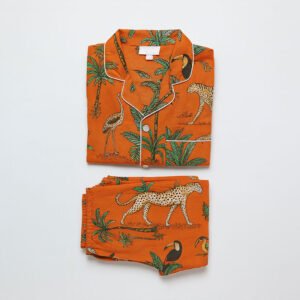 Tropical Safari Print Cotton Pyjama Set