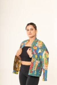 Handcrafted Quilted Jacket – Vibrant Garden